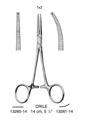 Hemostatisk Tång Crile 1x2